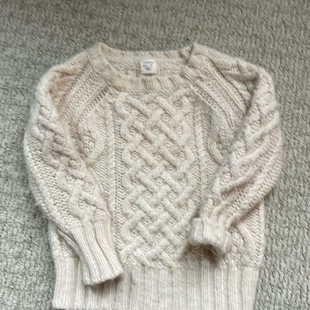 Crew cuts 2T lamb wool cable knit sweater